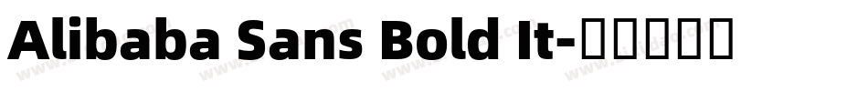 Alibaba Sans Bold It字体转换